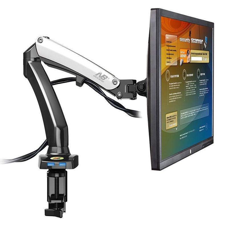 NB F150 support mural ergonomique professionnel avec ressort /à gaz pour /écrans PC et petits TV 43-68 cm de 2 /à 6,5 kg