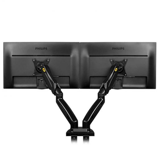 NB F160 gas strut dual screen monitor mount