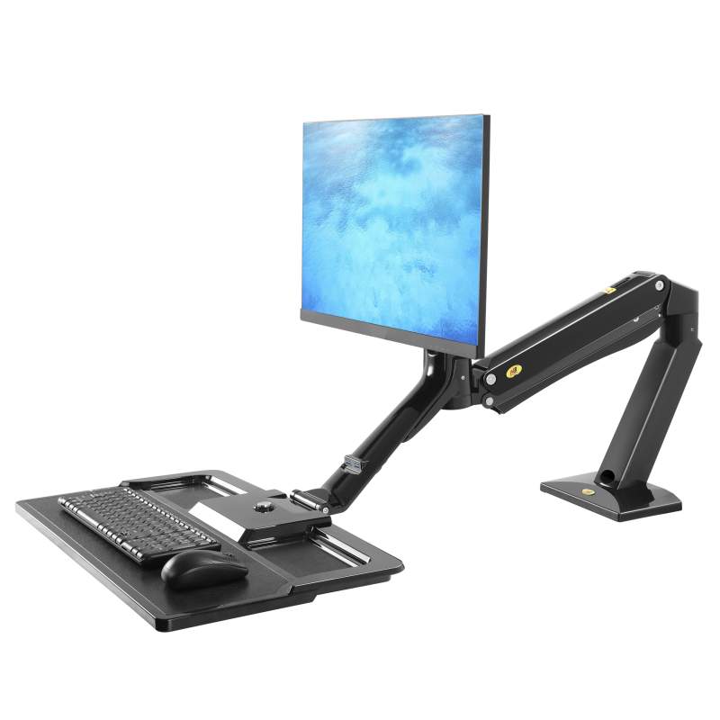 NB FC40-B Support ergonomique ajustable pour travail assis-debout pour  clavier et écran PC 24″ – 35 noir - Ergosolid